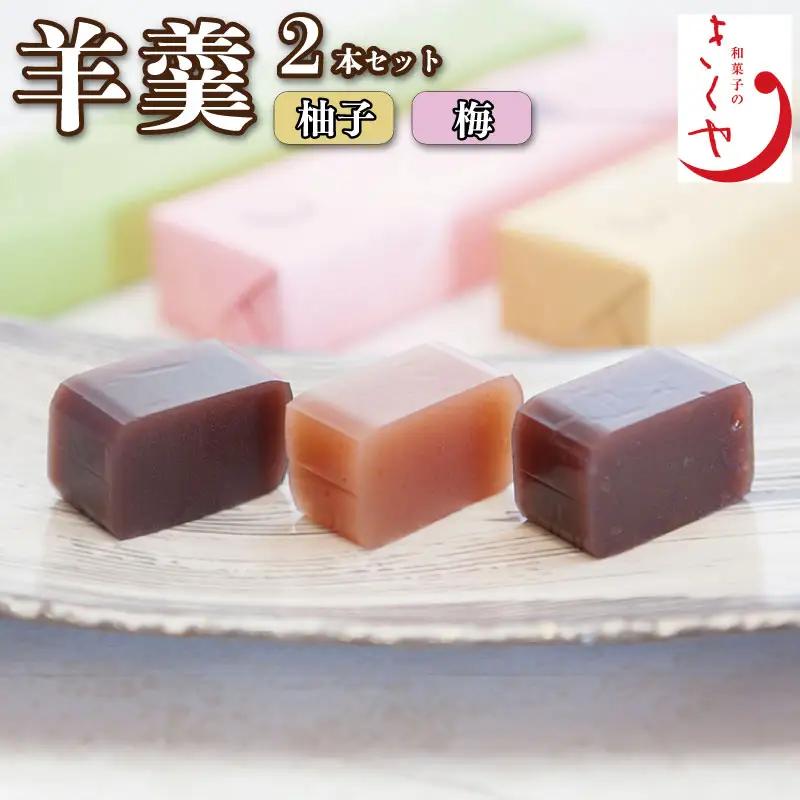 和菓子 羊羹 2本 セット （ 柚子羊羹 梅羊羹 ） ようかん