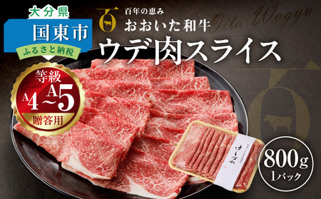 2420R_【贈答用】A4～A5等級 おおいた和牛ウデ肉スライス800g（1パック）