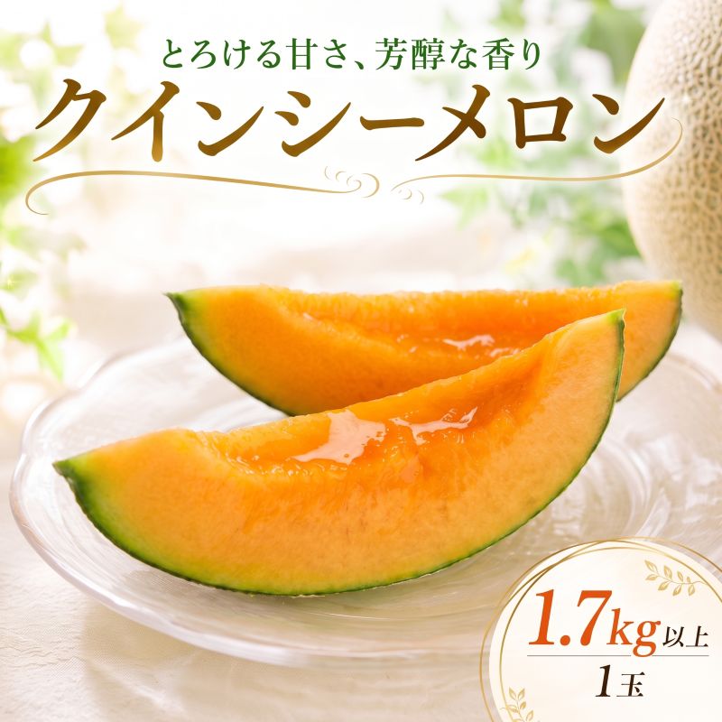 【ふるさと納税】 【2027年先行予約】 メロン 特大 1玉 1.7kg以上 クインシーメロン 茨城 果物 フルーツ 赤肉 1個 国産 デザート 産地直送 数量限定 ギフト 茨城 鉾田 カミナリ 山一ファーム
