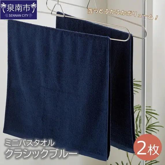 ハンガーで干せるミニバスタオル クラシックブルー2枚 【039E-049】