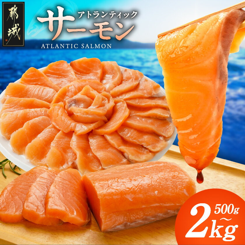 【ふるさと納税】【内容量が選べる！】アトランティックサーモン - アトランティックサーモン 500g/1kg/2kg サーモン 急速冷凍 海鮮丼 カルパッチョ ムニエル 送料無料 SKU-M303 【宮崎県都城市は2年連続ふるさと納税日本一！】