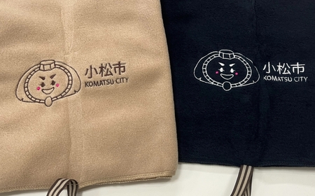 カブッキーブランケット （カラー：ベージュ）【ストライプリボン】 ひざ掛け かわいい 歌舞伎 石川県 小松市