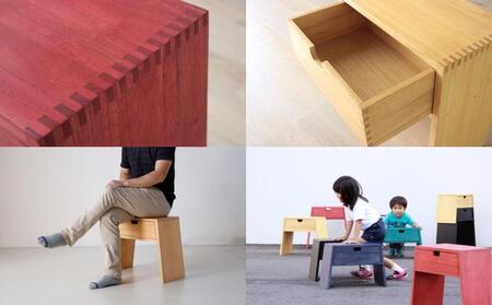 【PRIMO スタッキングスツール ヤマブキS】★腕利きの職人が仕上げたマットな高級感のある色彩と色褪せにくいセラウッド塗装 便利な収納付きで軽くて丈夫な実用性も兼ね備えたスツール