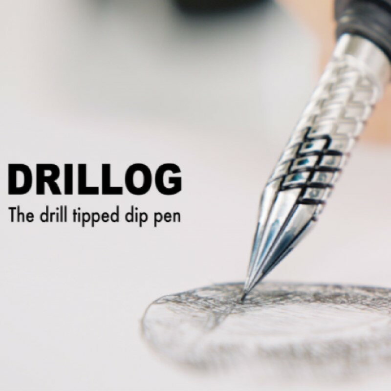 【ふるさと納税】筆記具 金属つけペン DRILLOG ペン軸 クラシカル2マテリアルアルミ （ノクターンブルー） チタン ペン先 ショート メタル0.8mm付き