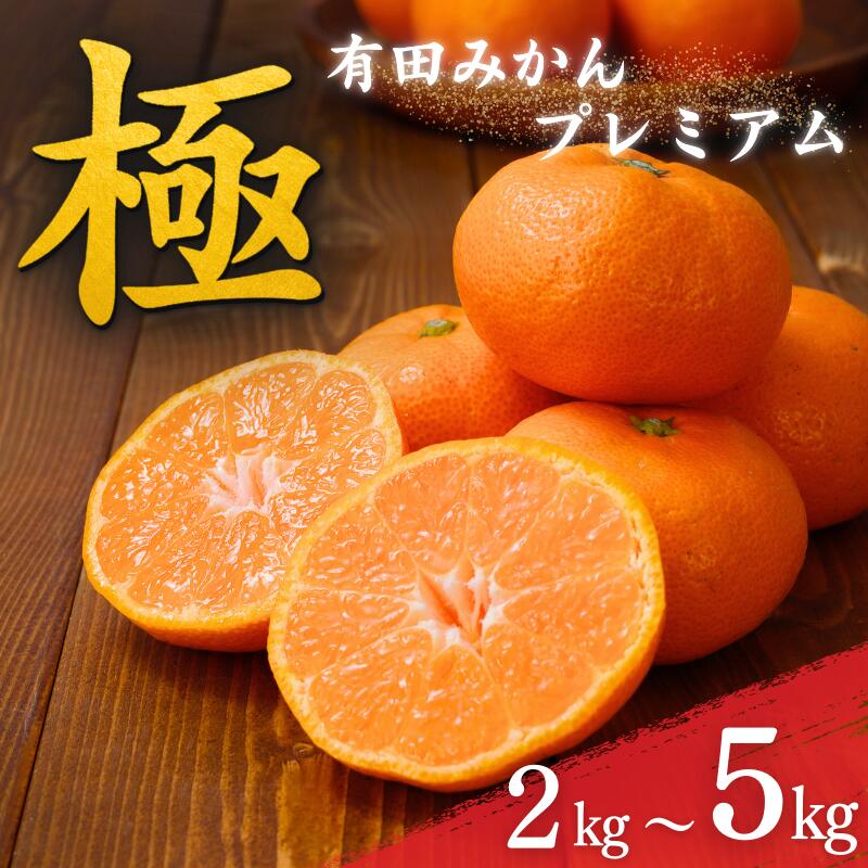 【ふるさと納税】【先行予約】みかん 極 有田みかんプレミアム 容量選べる 約2kg 約5kg 【光センサー 高糖度選別品】2S〜Lサイズ 有機質肥料100% ※2025年11月下旬頃〜2026年1月上旬頃に順次発送予定 / みかん 温州みかん 有田みかん フルーツ 果物 柑橘 和歌山 デザート