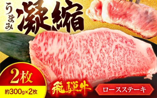 飛騨牛 ステーキ （300g～400g相当×2枚）【有限会社マルゴー】A5ランク 和牛 国産 ロース 霜降り 冷凍[MBE001]