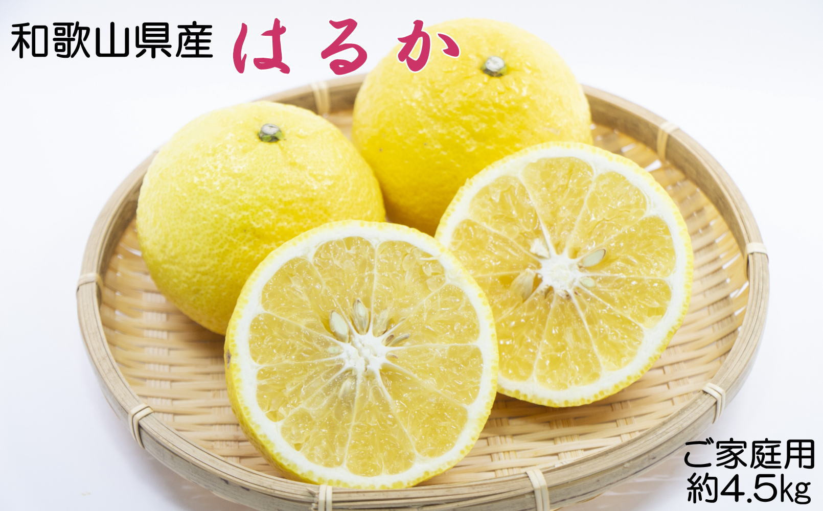 
                  【さわやか柑橘】 和歌山県産 はるか みかん 約 4.5kg （サイズ混合　ご家庭用）※2027年2月下旬～3月下旬頃順次発送【TM161】【tec954】
                