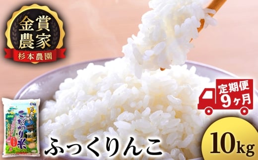 【定期便9回】ふっくりんこ10kg≪杉本農園≫