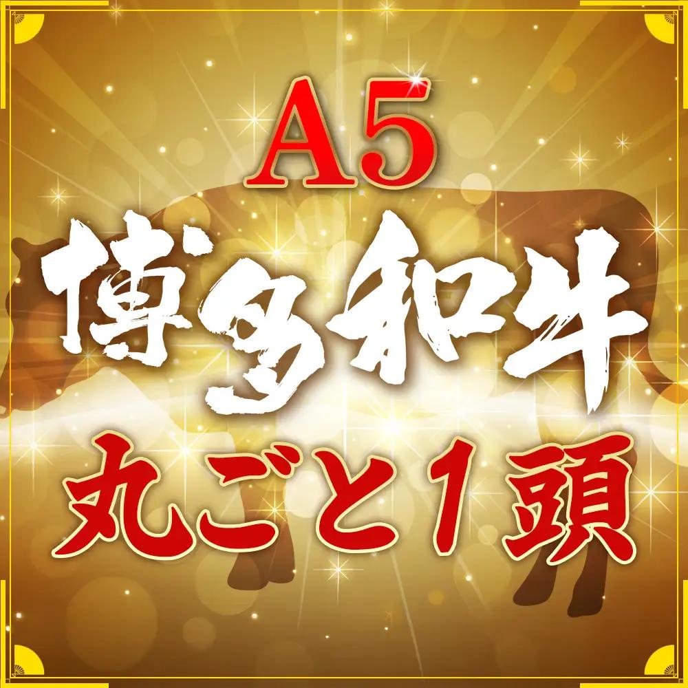 なんと＜A5等級＞博多和牛まるごと1頭 !! 2N2