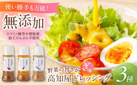 素材力 高知屋 ドレッシング 3本セット （人参・焼き玉ねぎ・ごまとごぼう） / 〈うま味味料 アミノ酸 増粘剤 加工でんぷん すべて不使用〉国産 野菜 ドレッシング 万能ドレッシング / 国産 野菜 ドレッシング 万能ドレッシング 調味料 セット 料理 タレ 和風 洋風 万能調味料 【株式会社 四国健商】[ATAF042]