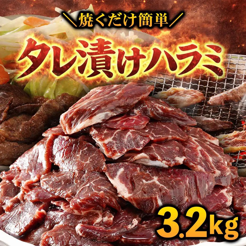 【ふるなびWEEK対象】タレ漬け ハラミ 3.2kg 焼肉用 BBQ 簡単調理 fc-EO023-E タルソン