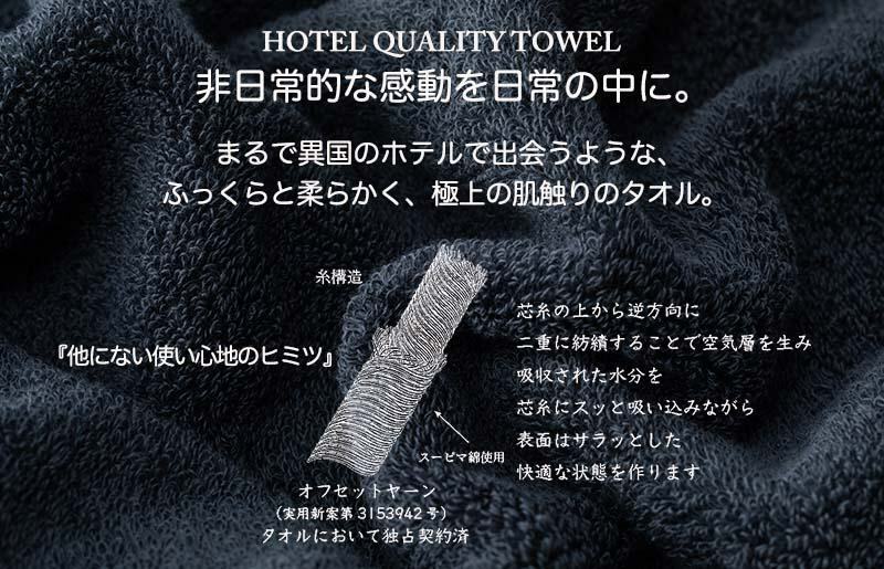 【父の日】Landwell Hotel フェイスタオル 5枚 ネイビー ギフト 贈り物【ギフト 贈り物 TVで紹介】 099H3244f_イメージ3