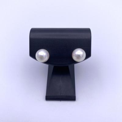 ふるさと納税 長崎市 あこや真珠　ピアス(7.0-7.5mm)(K18)