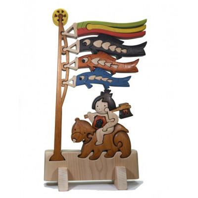 ふるさと納税 河内長野市 コイノボリ(金太郎色付き)知育玩具 木製パズル |  | 01