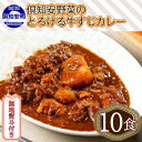 【ふるさと納税】無地熨斗 倶知安 牛すじカレー 中辛 計10個 北海道 レトルト食品 牛すじ 野菜 じゃがいも お取り寄せ グルメ スパイス おかず お肉 牛肉 加工食品 レトルト　【倶知安町】