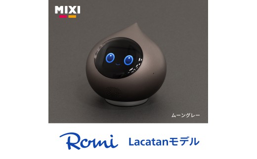 【色が選べる】会話AIロボットRomi（Lacatanモデル）本体＋月会費12か月分＜ムーングレー＞【会話AI ロボット Romi 人工知能 ディープラーニング ペット おしゃべり】