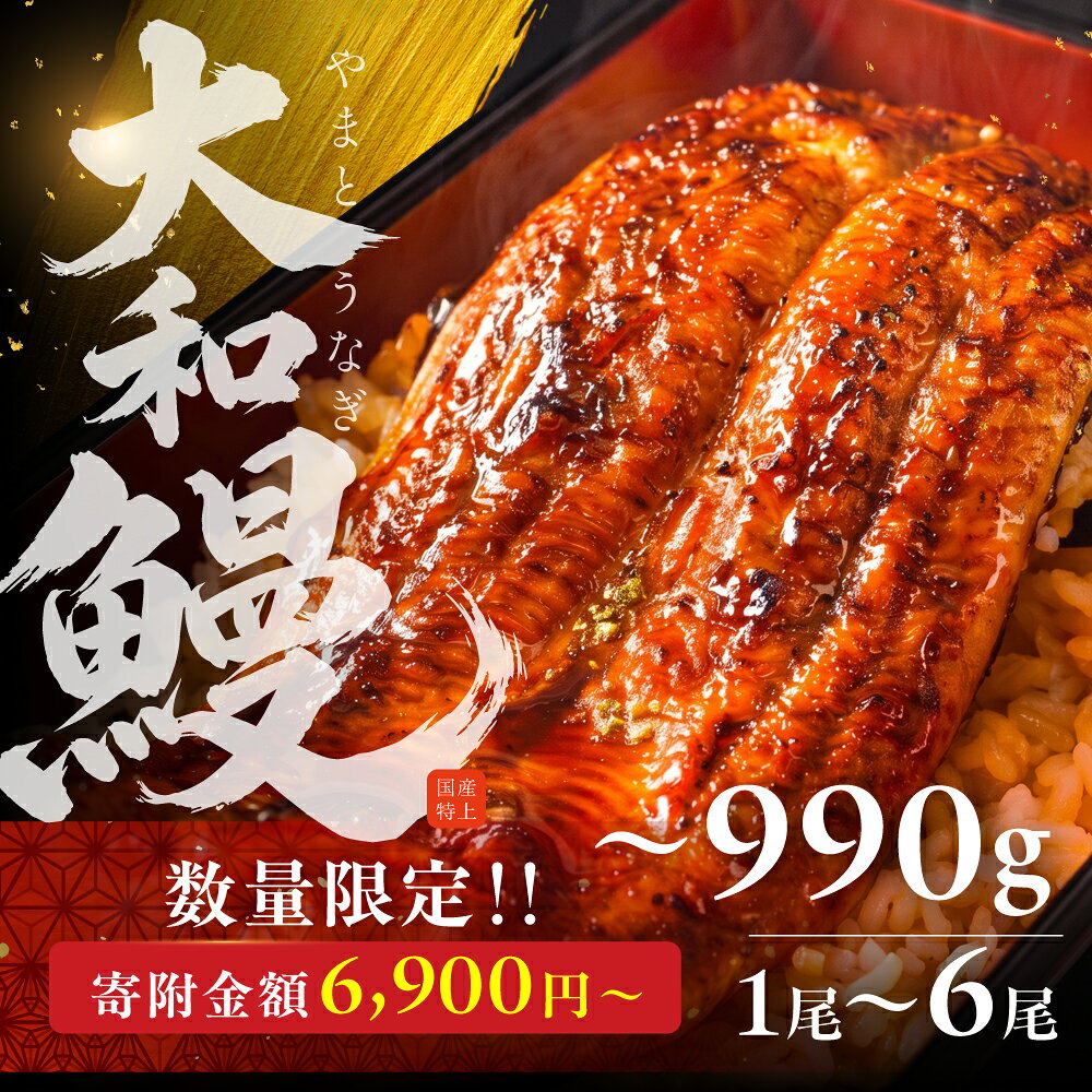 【ふるさと納税】※数量限定※ 国産特上 大和鰻 ～計990g 1尾〜6尾 国産鰻 選べる 鰻 うなぎ unagi ウナギ 蒲焼 長蒲焼 国産うなぎ 鰻蒲焼 上 特上 ふるさと納税限度額 贈答 ギフト 1万円 10000円 冷凍 限定 うな重 うな丼 ひつまぶし 愛知県 豊橋市
