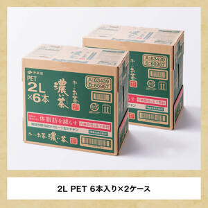 【3ヶ月定期便】おーいお茶 濃い茶 2L×6本×2ケース PET【お茶 緑茶 飲料お茶 ソフトドリンクお茶 長期保存お茶  備蓄お茶 ペットボトルお茶 お～いお茶 全３回お茶 定期便お茶】