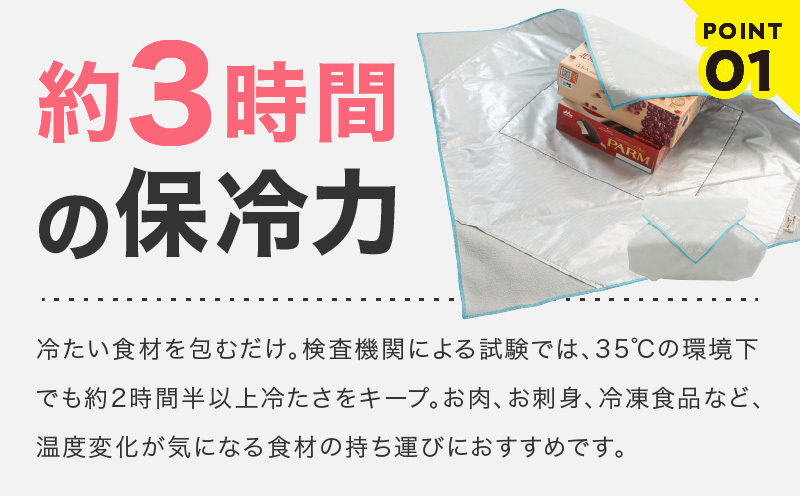 ALOHAS ORIBA 保冷ふろしき Blue【日用品 雑貨 鞄 かばん 風呂敷 ふろしき エコバッグ 保冷】 099H4367_イメージ3