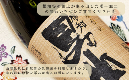 根知男山 山廃仕込み720ml×2本セット 純米 自社栽培米使用 日本酒 地酒 新潟 糸魚川 蔵元直送 酒米 楽しむ酒 こだわりの 酒渡辺酒造店