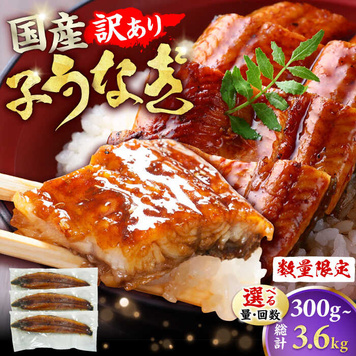 【ふるさと納税】【選べる定期便】【訳あり】国産鰻（100g×3尾）うなぎ ウナギ 国産 蒲焼 かば焼き 広川町 / イールファクトリー株式会社[AFBS009]