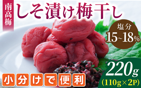 梅干し 南高梅 無添加 しそ漬け梅干し 110g×2【frsn0019】