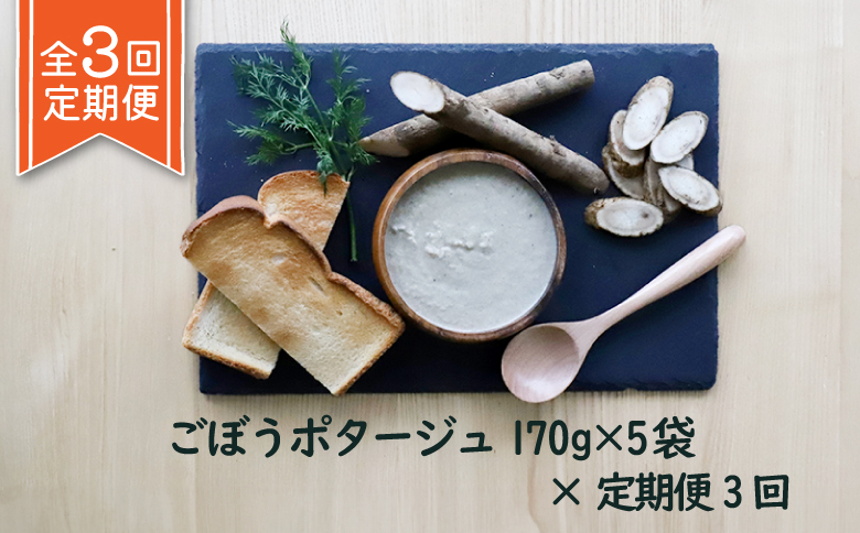 竹下牧場 takeshita farm【定期便3ヶ月】ごぼうポタージュセット 5袋 計850g【24009】_イメージ2