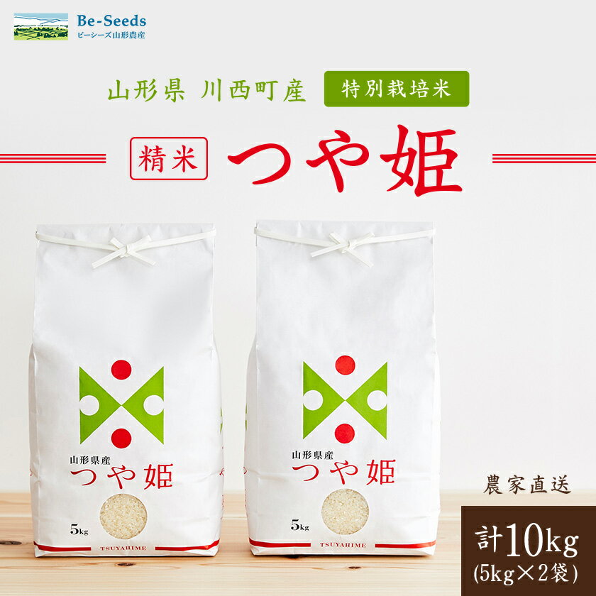 【ふるさと納税】《先行予約》令和7年産　山形県産　つや姫　10kg(5kg×2袋)_ 米 こめ 白米 精米 精白米 特別栽培米 つや姫 山形県 ブランド米 産地直送 人気 おすすめ 贈答 ギフト プレゼント 送料無料 お取り寄せ お米 ごはん 【1144530】
