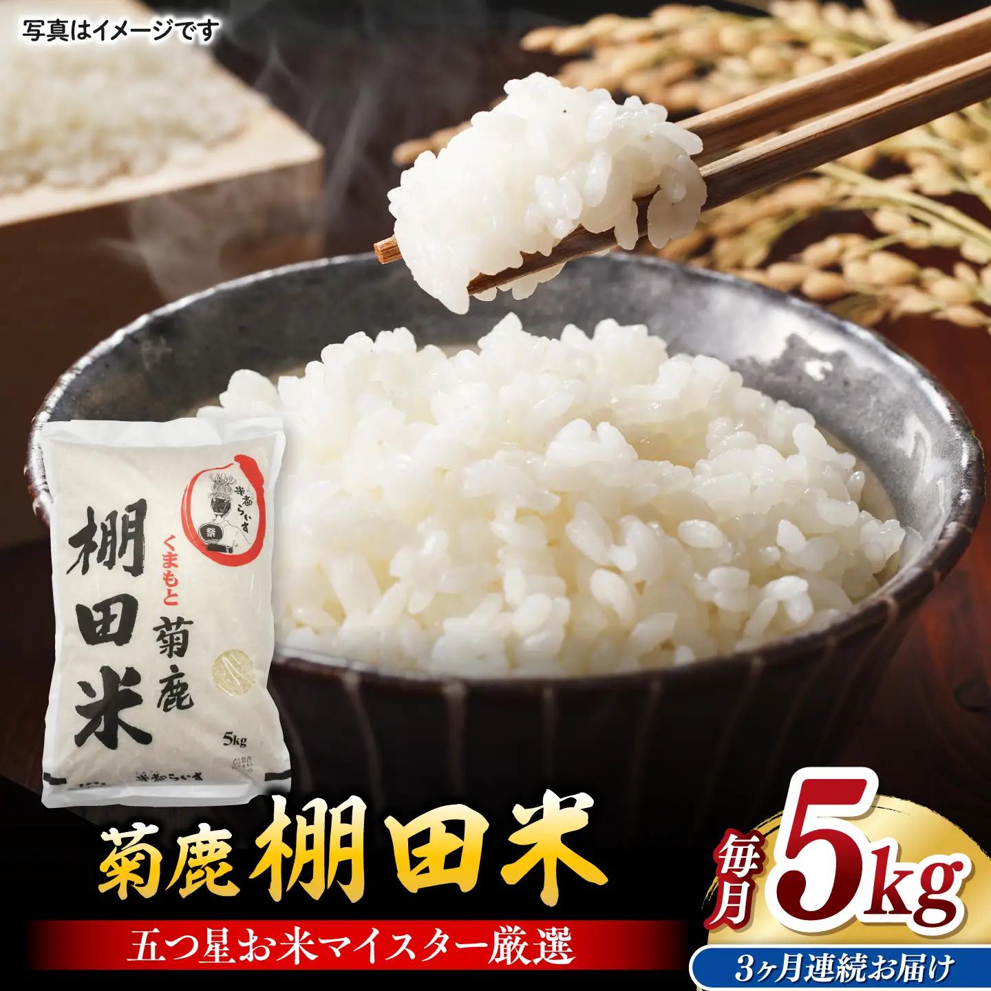 【3回定期便】菊鹿 棚田米 5kg【ミヤタ 株式会社 】熊本棚田米 白米 ごはん 米 こめ お米 ご飯  [ZAH006]
