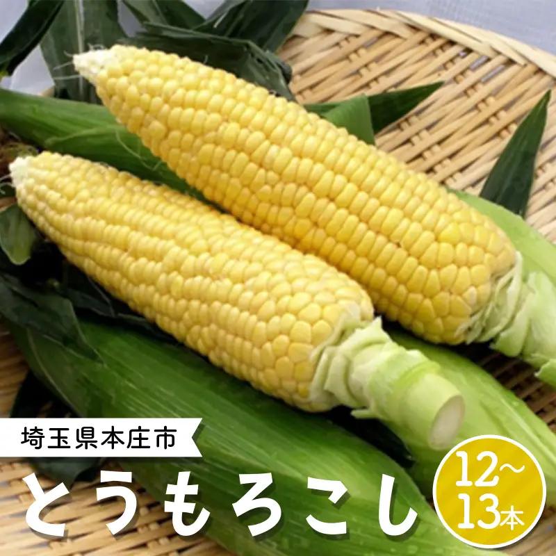 とうもろこし12〜13本 とうもろこし トウモロコシ ご当地 野菜 食品 埼玉県 本庄市 F5K-660