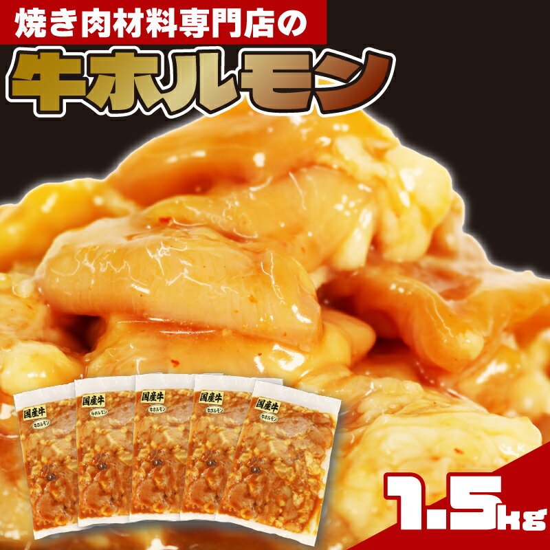 【ふるさと納税】 ホルモン 5袋 1.5kg 焼肉 牛肉 おつまみ モツ鍋 個包装 小分け お家焼き肉 セット ギフト 贈り物 人気 おかず ごはんのお供 BBQ バーベキュー 国産 新鮮 美味しい 絶品 美味 旨い うまい 藤枝市 静岡県