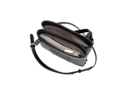 豊岡鞄 Shokolatt ショルダーポーチ 2層式 大 ブラック