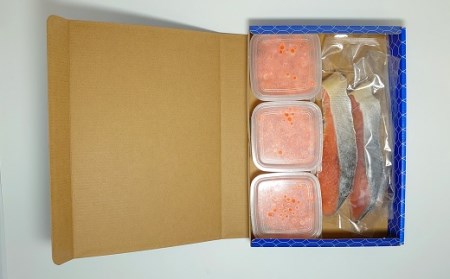 【秋鮭山漬切身付】北海道日高産 いくら醤油漬小分けパック(60g×3)[15-1135]