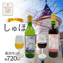 【ふるさと納税】ワイン 「しゅほ」 赤 ・ 白 2本セット（各1本 720ml） 国産 赤ワイン 白ワイン 岡山 赤磐市