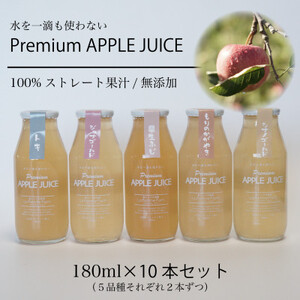 前田農園のりんごジュース　180ml　10本セット(5種類×各2本)【配送不可地域：離島・沖縄県】【1468071】