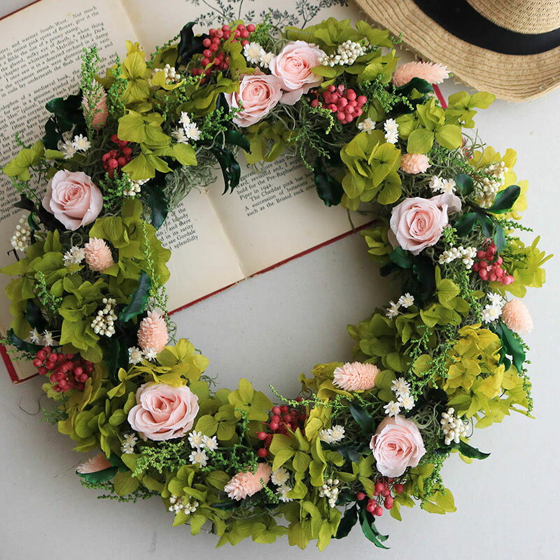 【ふるさと納税】プリザーブドフラワー フェアリーリース 花 インテリア 装飾品 バラ 薔薇 アレンジ ギフト プレゼント 北海道 上富良野町