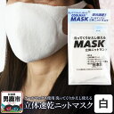 【ふるさと納税】クールマックス使用の洗ってくりかえし使える立体速乾ニットマスク（白）日本製 洗える 吸汗