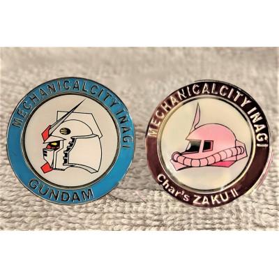 ふるさと納税 稲城市 【数量限定】メカニックデザイナー大河原邦男氏デザインのピンバッジセット(直筆サイン入り)