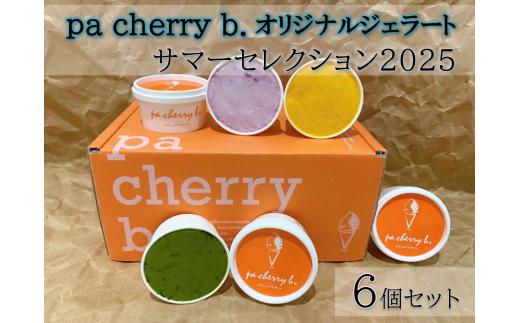 【PB04】pa cherry b．サマーセレクション2025  6種6個セット　オリジナルジェラート