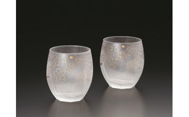 石塚硝子製ペアグラス (オールドグラス)｜グラス ガラス コップ アデリア 食器 焼酎グラス ロックグラス 金彩 和モダン 桜 さくら サクラ 花柄 日本製 アデリア 石塚硝子 [0402]