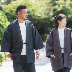 三河木綿　半纏_M / ブラウン【G0675】