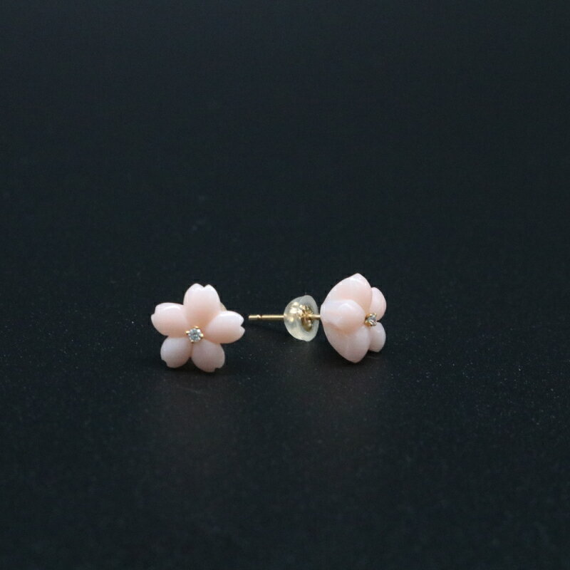 【ふるさと納税】 サンゴ ピアス アクセサリー ヒメ珊瑚 珊瑚 サンゴアクセサリー 桜 さくら 花 さんご 職人 高知県 南国市