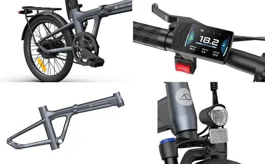 【 グレー 】 ADO BIKE フォールディング イーバイク AIR 20 PRO 20インチ 自転車 電動自転車 電動アシスト自転車 電動 電動アシスト 折りたたみ自転車 折りたたみ 通勤 通学 