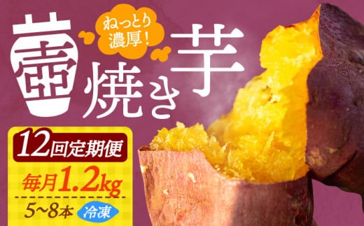 【全12回定期便】ねっとり濃厚！てくてくの壺焼き芋 1.2kg さつまいも 芋 スイーツ お菓子 ギフト 広島 江田島市/峰商事 合同会社[XAD050]