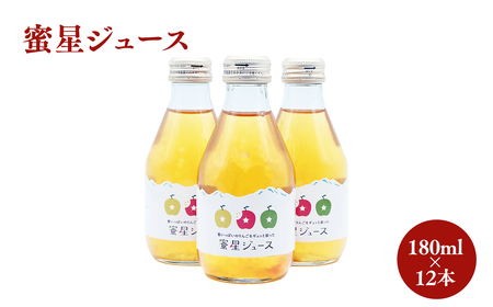 田中農園 100年の歴史 蜜星ジュース 180ml×12本 林檎 林檎ジュース フルーツ 果物 アップル 青森県 平川市 平川市産 お取り寄せ 果汁 100% リンゴジュース ジュース 贈答 オリジナル ミックス