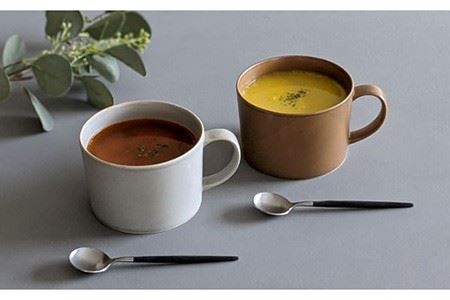 【波佐見焼】スープカップ マグカップ ペアセット モカブラウン・グレージュ 食器 皿 【永峰製磁】【eiho】 [RA58] 波佐見焼