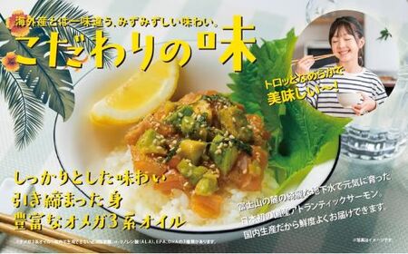 国産 アトランティックサーモン ポキ 丼 70g × 4パック コク旨ごまだれ サーモン 漬け