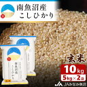 【ふるさと納税】【令和6年産＼新米／】米 玄米 南魚沼産 コシヒカリ 10kg | お米 こめ 食品 人気 おすすめ 送料無料 魚沼 南魚沼 南魚沼市 新潟県 精米 産直 産地直送 お取り寄せ