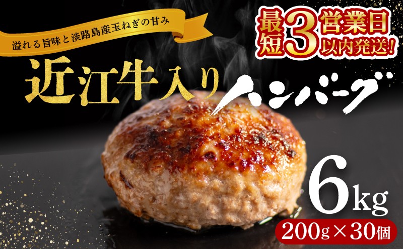 
                  ＼ランキング1位獲得／【新容量】 近江牛 入り ハンバーグ 6kg(200g×30個) 近江牛 と 淡路島産 玉ねぎ 使用 合い挽き ハンバーグ 和牛 牛肉ハンバーグ 冷凍 ハンバーグ 個包装 小分け はんばーぐ 合挽き ふるさと納税 ランキング 牛肉 豚肉 ビーフ ポーク ハンバーグ はんばーぐ 挽肉 hannba-gu お肉 リピーター にく ミンチ 肉 お弁当 hamba-gu ぎゅうにく
                