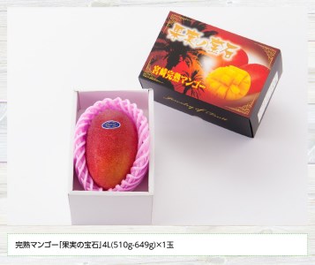 【令和9年発送】【宮崎県産完熟マンゴー】果実の宝石　4L×1玉 【 果物 フルーツ マンゴー 宮崎県産 みやざきマンゴー 先行予約 数量限定 期間限定 】